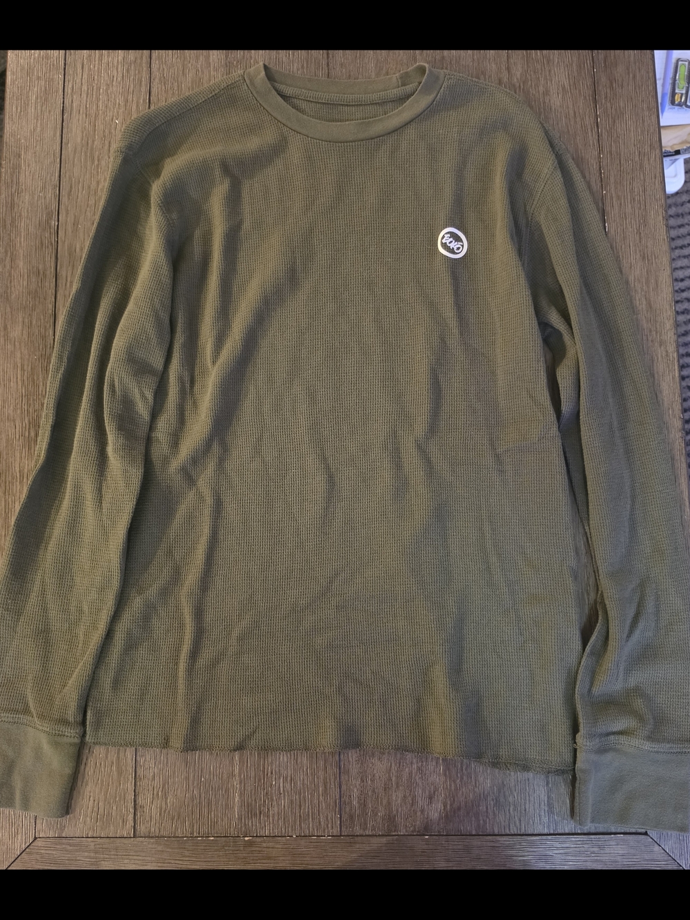 Ecko Unlimited Olive Green Long Sleeve Thermal Tee